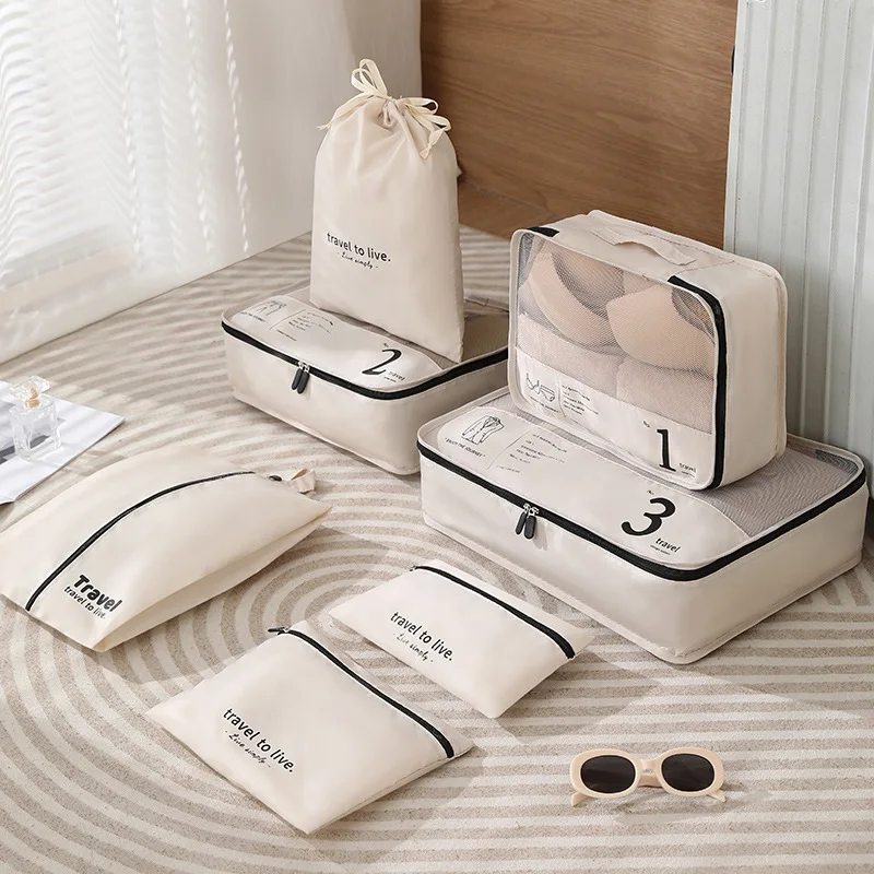 7Pcs/set Folding Travel Storage Bags Simple Household Wardrobe Cube Organizer Outing Business Trips Suitcase Clothes Pack Items
7Pcs/set Folding Travel Storage Bags Simple Household Wardrobe Cube Organizer Outing Business Trips Suitcase Clothes Pack Items