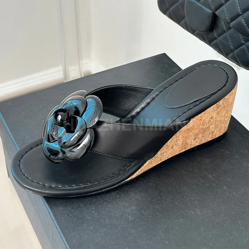 Women Slippers Spring Autumn New Wedges Design Real Leather Upper Peep Toe Round Head Slippers Fashion Versatile Female Shoes
Women Slippers Spring Autumn New Wedges Design Real Leather Upper Peep Toe Round Head Slippers Fashion Versatile Female Shoes
