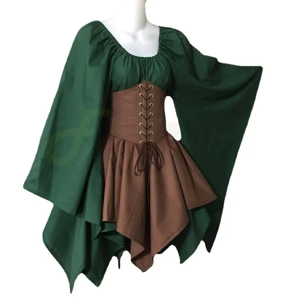 Medieval Vintage Dress Women Renaissance Palace Victorian Fairy Cosplay Costume Female Princess Dress Belt Suit Halloween Party
Medieval Vintage Dress Women Renaissance Palace Victorian Fairy Cosplay Costume Female Princess Dress Belt Suit Halloween Party