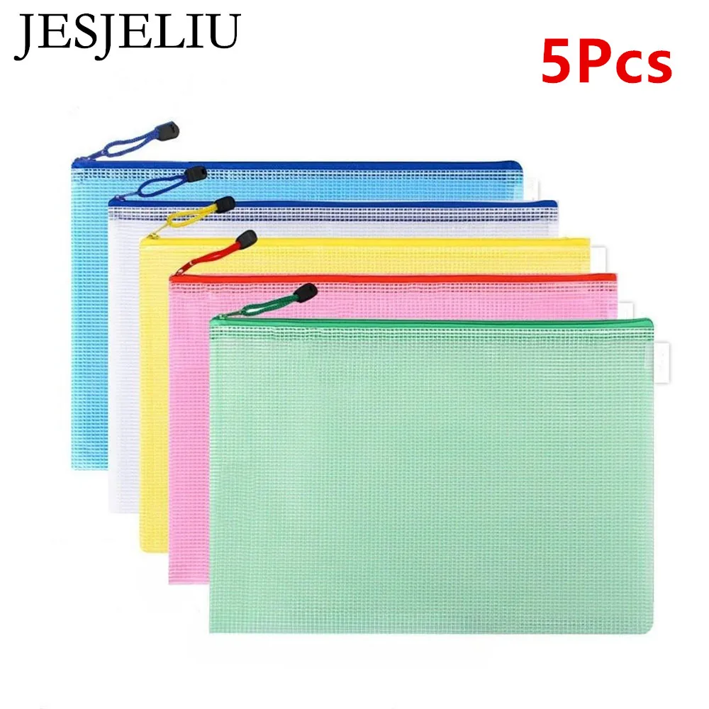 5pcs Stationery Storage Folder File Mesh Zipper Pouch A4 Document Bag Pencil Case Waterproof File Folders School Office Supplies
5pcs Stationery Storage Folder File Mesh Zipper Pouch A4 Document Bag Pencil Case Waterproof File Folders School Office Supplies