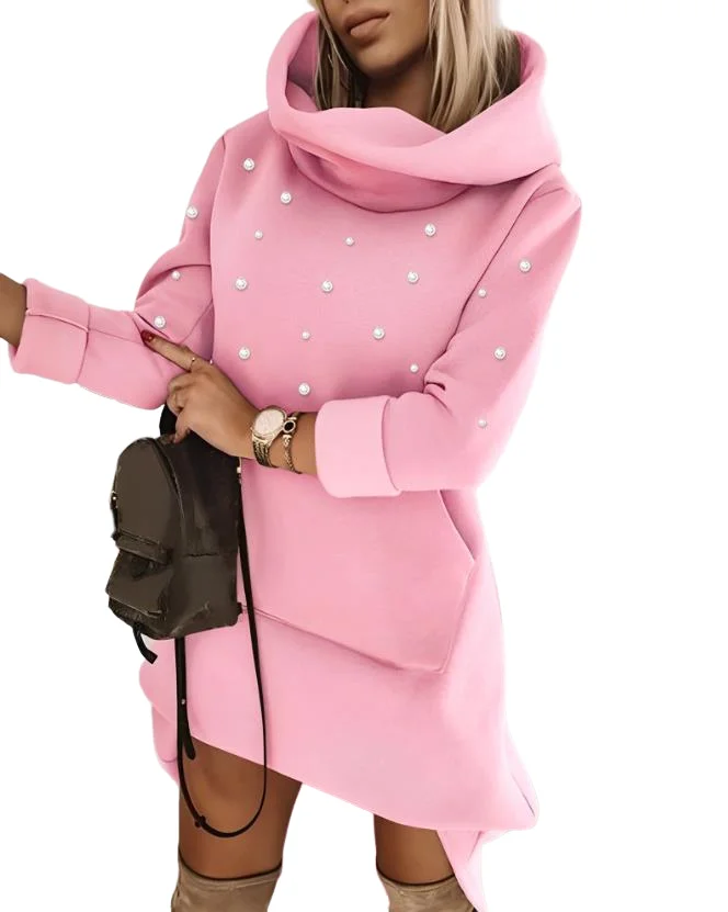 2023 Autumn and Winter New Fashion Commuting Style Casual Elegant Beaded Hooded Casual Sweatshirt Temperament Dress for Women
2023 Autumn and Winter New Fashion Commuting Style Casual Elegant Beaded Hooded Casual Sweatshirt Temperament Dress for Women