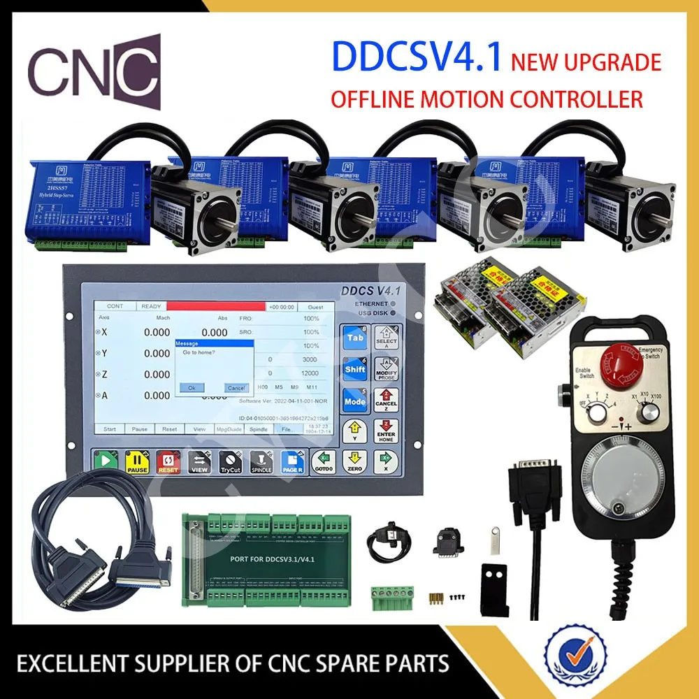 4-осевая система управления движением DDCSV4.1 CNC контроллер гравировальной машины NEMA23 Гибридный серво-двигатель в комплекте Аварийная остановка MPG 75W24V
4-осевая система управления движением DDCSV4.1 CNC контроллер гравировальной машины NEMA23 Гибридный серво-двигатель в комплекте Аварийная остановка MPG 75W24V