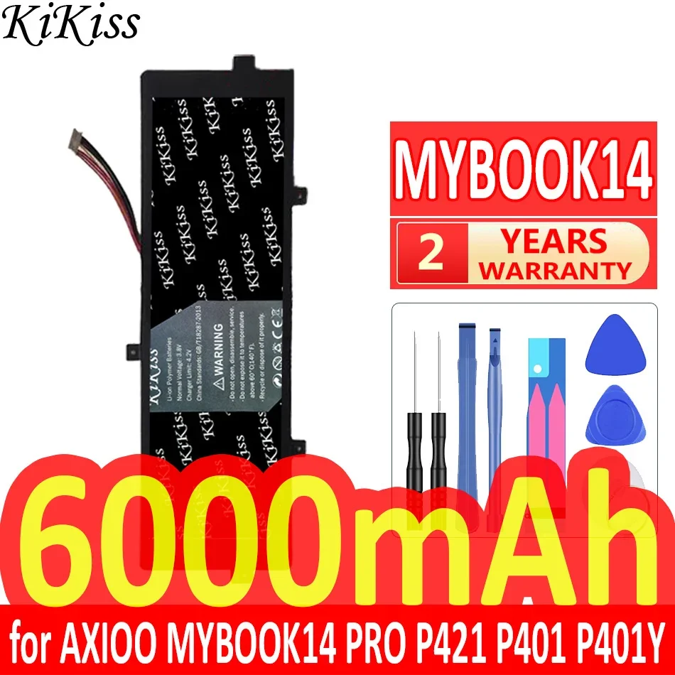 

Мощный аккумулятор KiKiss 6000 мАч для ноутбука AXIOO MYBOO K14 Pro k14Pro P421 P401 P401Y, 10 контактов, 7 проводов