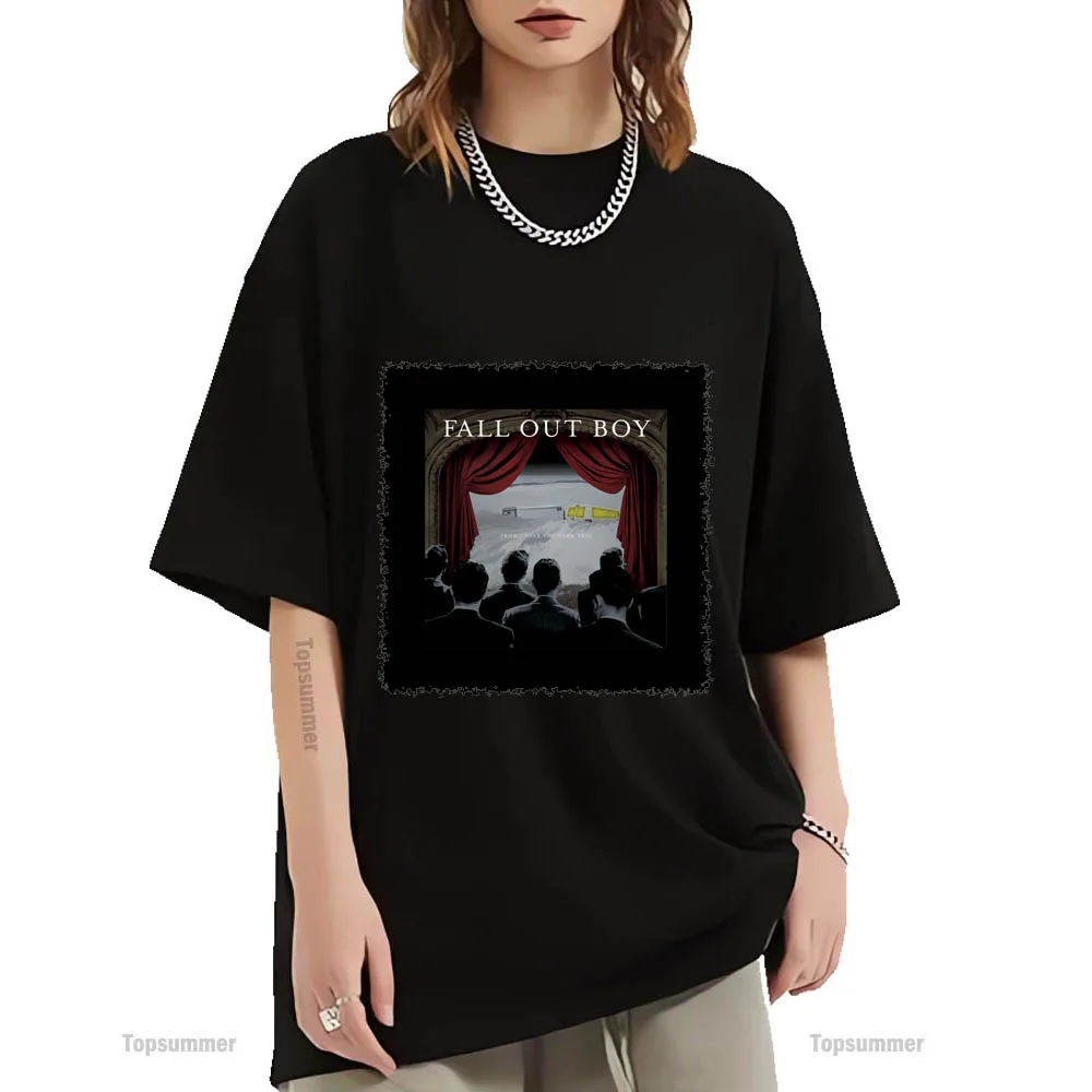 

From Under the Cork Tree Album T-Shirt Fall Out Boy Tour T Shirt Woman Pop Trend Black Tshirt Man Oversized Tee