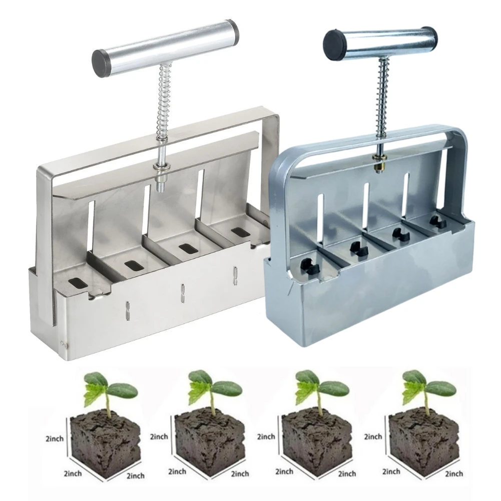 Handheld Soil Block Maker Stainless Steel Seedling Nursery Tools Durable Soils Blocking Tool Anti-rust for Seedlings Garden Tool
Handheld Soil Block Maker Stainless Steel Seedling Nursery Tools Durable Soils Blocking Tool Anti-rust for Seedlings Garden Tool