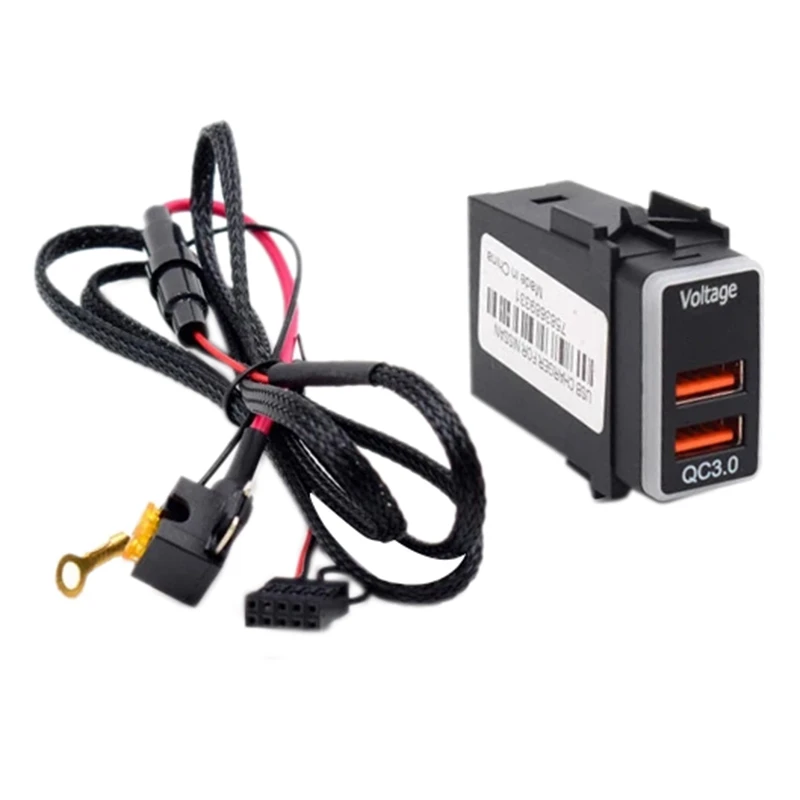 Автомобильное зарядное устройство с USB-портом, USB QC3.0, разъем для быстрой зарядки с индикатором напряжения для Nissan Qashqai X-Trail
Автомобильное зарядное устройство с USB-портом, USB QC3.0, разъем для быстрой зарядки с индикатором напряжения для Nissan Qashqai X-Trail