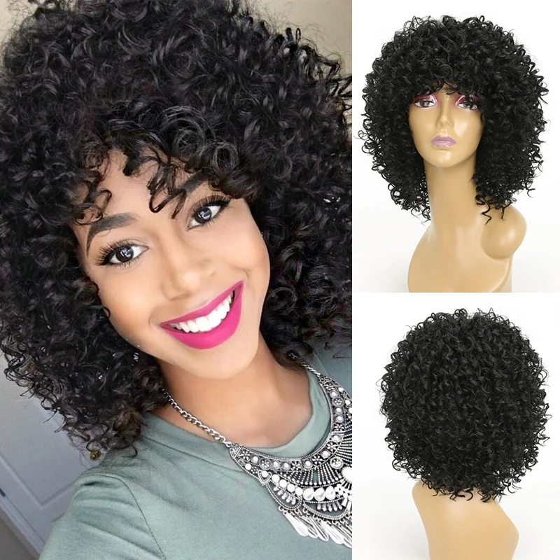 Black Kinky Curly Short Bob Wig with Bangs Synthetic Natural Afro Rose Red Curly Wigs for Black Women Cosplay Wig Heat Resistant
Black Kinky Curly Short Bob Wig with Bangs Synthetic Natural Afro Rose Red Curly Wigs for Black Women Cosplay Wig Heat Resistant