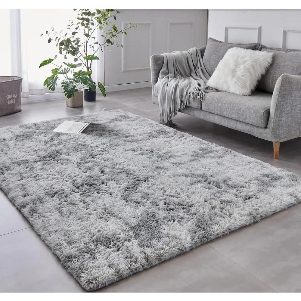8 x 10 Feet Shag Area Rugs, Ultra Soft Indoor Modern Nursery Rug, Tie-Dyed Light Grey Plush Shaggy Throw Carpets
8 x 10 Feet Shag Area Rugs, Ultra Soft Indoor Modern Nursery Rug, Tie-Dyed Light Grey Plush Shaggy Throw Carpets