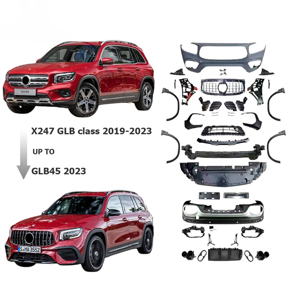 2024 год, GLB45 X247 Комплект кузова для X247 GLB Class Sport для GLB45 GLB35, автомобильные бамперы FaceLift, передняя решетка, задняя губа с наконечниками
2024 год, GLB45 X247 Комплект кузова для X247 GLB Class Sport для GLB45 GLB35, автомобильные бамперы FaceLift, передняя решетка, задняя губа с наконечниками