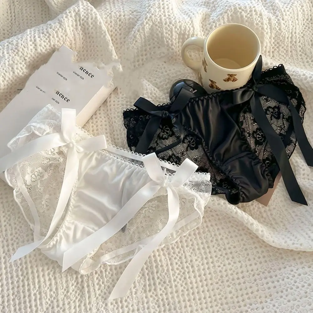 Solid Color Lace Bow Underwear Hollow Out Cotton Crotch Women Briefs Seamless Female Lingerie Low-Waist Panties Daily
Solid Color Lace Bow Underwear Hollow Out Cotton Crotch Women Briefs Seamless Female Lingerie Low-Waist Panties Daily