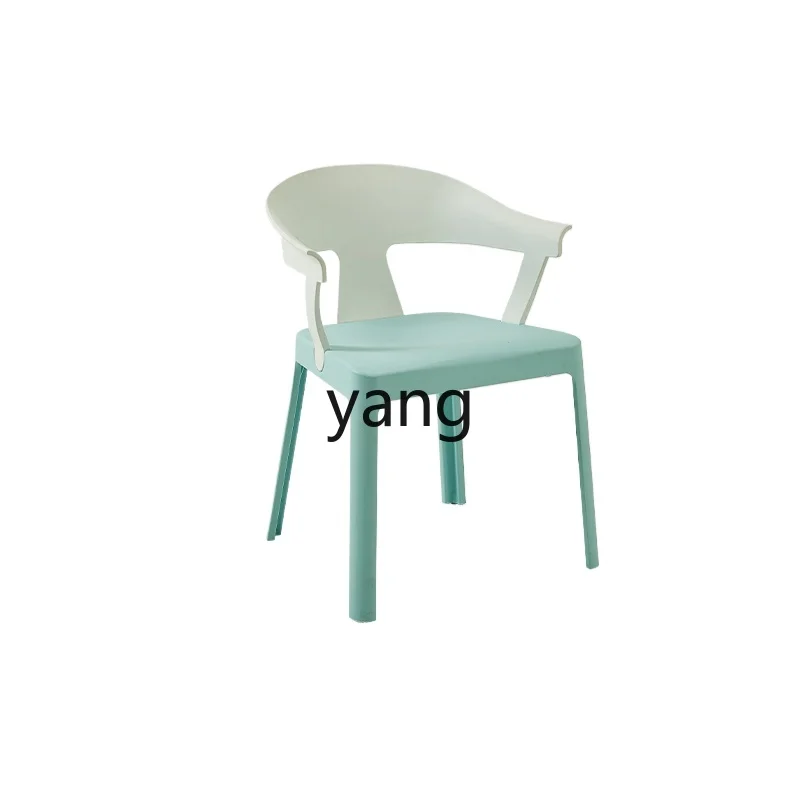 

Yjq Creative Armrest Dining Chair Home Small Apartment Restaurant Negotiation Designer Coffee Shop Backrest Chair