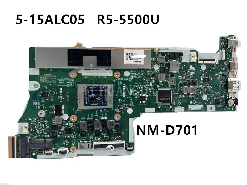 Семейная материнская плата для Lenovo Ideapad 5-15ALC05, материнская плата для ноутбука, центральный процессор: NM-D701 AMD RAM: 8G DDR4 100%, полностью протестирована
Семейная материнская плата для Lenovo Ideapad 5-15ALC05, материнская плата для ноутбука, центральный процессор: NM-D701 AMD RAM: 8G DDR4 100%, полностью протестирована