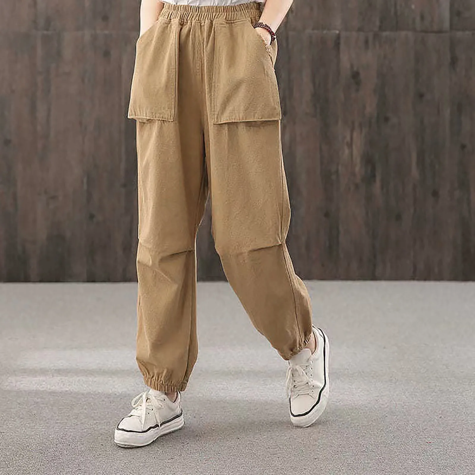 

Брюки-карго Y2k женские с широкими штанинами, модные повседневные Джоггеры в уличном стиле, брюки-оверсайз однотонные мешковатые штаны с Кулиской