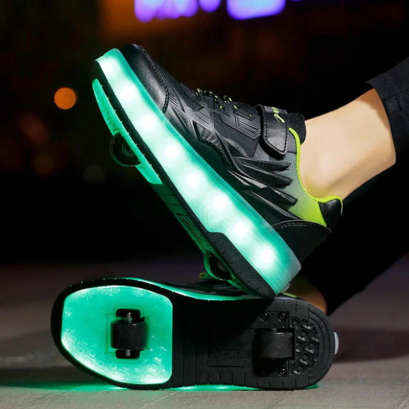 Roller Skate Shoes 2 Wheels Sneakers Boys Kids Fashion Gift Sports Casual Women Girls Lighted LED Flashing Brand Children Boots
Roller Skate Shoes 2 Wheels Sneakers Boys Kids Fashion Gift Sports Casual Women Girls Lighted LED Flashing Brand Children Boots