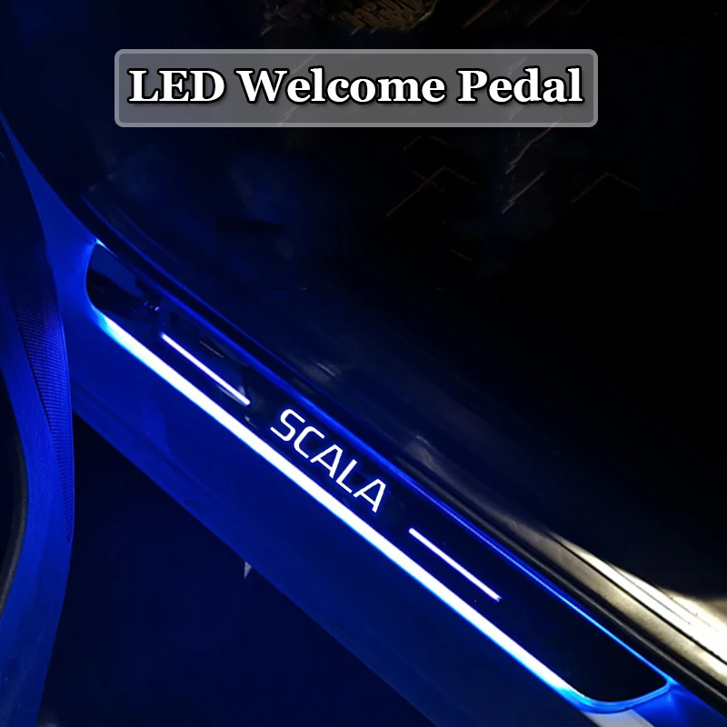 For Skoda Scala Acrylic LED Car Front Rear Door Sill Light USB Charging Welcome Pedal Plate Lamp Interior Decoration
For Skoda Scala Acrylic LED Car Front Rear Door Sill Light USB Charging Welcome Pedal Plate Lamp Interior Decoration