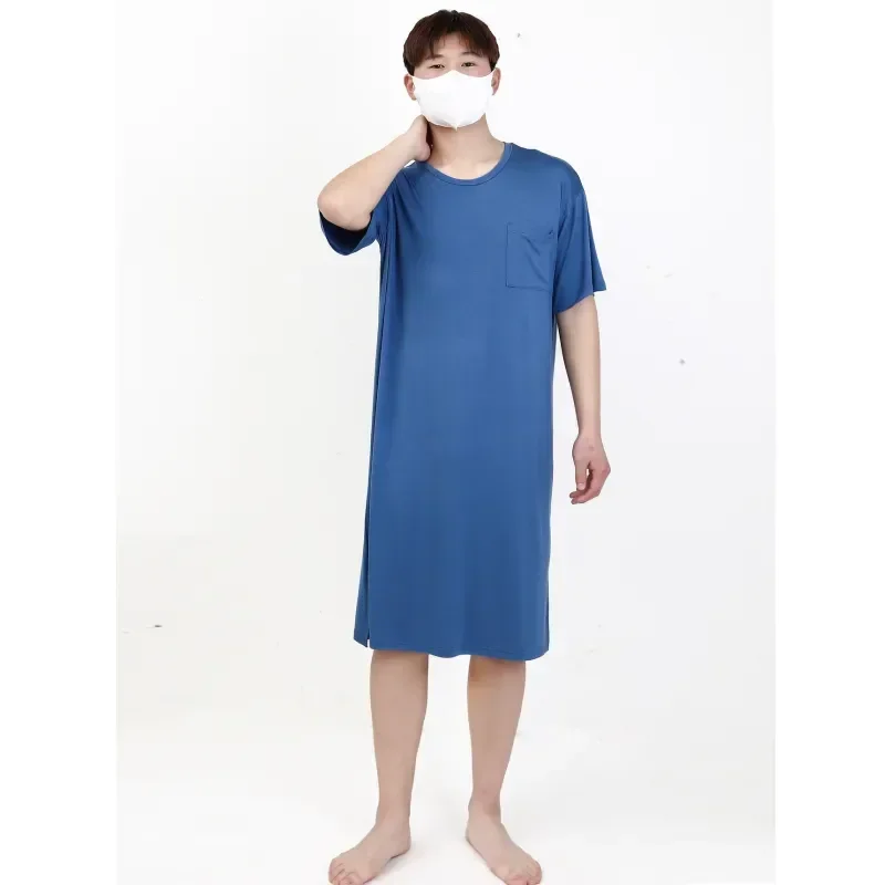 Men's Modal Thin Mens Men's 2023 Summer Bathrobe Summer Size All-in-one Robe Nightgown Nightdress Short-sleeved Pajamas Large
Men's Modal Thin Mens Men's 2023 Summer Bathrobe Summer Size All-in-one Robe Nightgown Nightdress Short-sleeved Pajamas Large