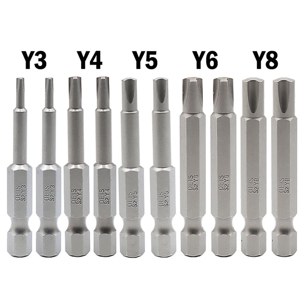 10Pcs 50mm Y Shaped Magnetic Screwdriver Bits Set 6.35mm Hex Shank Y Type Screwdriver Electric Head Bit Hand Tool Y3 Y4 Y5 Y6 Y8
10Pcs 50mm Y Shaped Magnetic Screwdriver Bits Set 6.35mm Hex Shank Y Type Screwdriver Electric Head Bit Hand Tool Y3 Y4 Y5 Y6 Y8