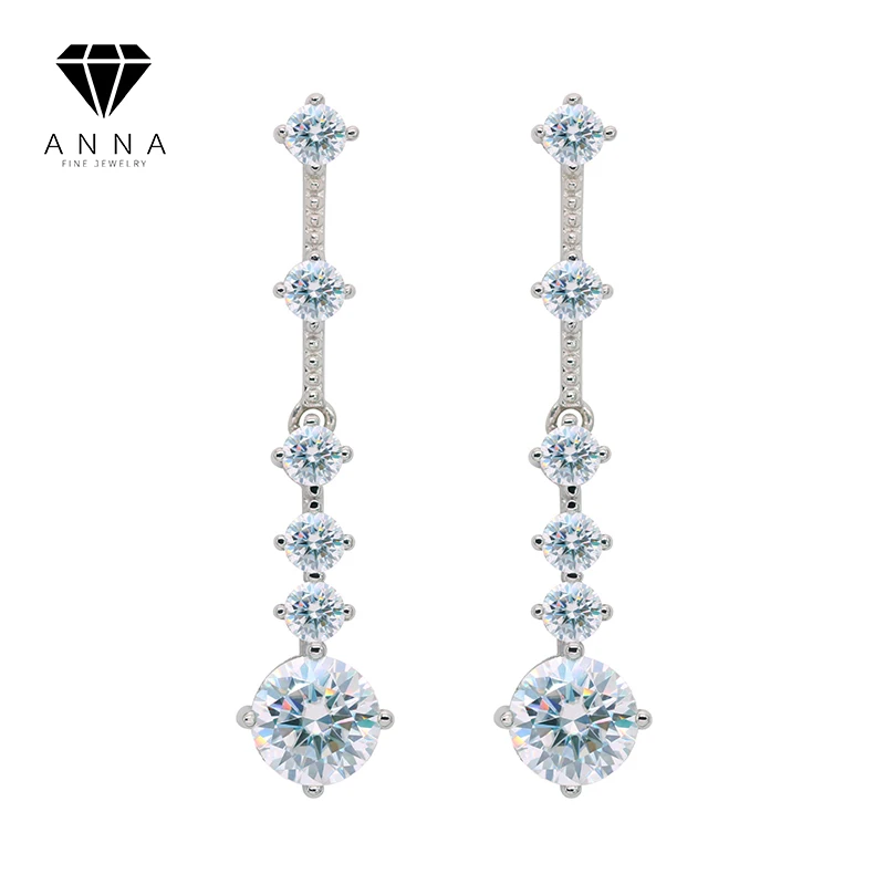 Long Tassel Earrings D Color Moissanite Solid s925 Sterling Silver Platinum Plated Drop Earrings For Women Anniversary Wedding 
Long Tassel Earrings D Color Moissanite Solid s925 Sterling Silver Platinum Plated Drop Earrings For Women Anniversary Wedding