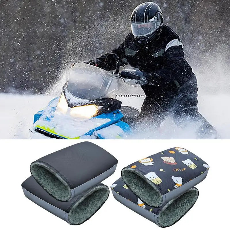 

Motorcycle Handlebar Muff Thick Warm Grip Rainproof Warmer Gloves Thermal Handlebar Snowmobile Hand Warmer Mittens Accessories