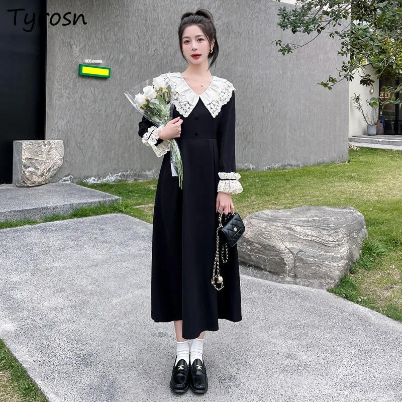 Dresses Women Spring Cozy Decent Plain Pure Peter Pan Collar Personalized Moving Soft Elegant Long Sleeve Pretty Temperament New
Dresses Women Spring Cozy Decent Plain Pure Peter Pan Collar Personalized Moving Soft Elegant Long Sleeve Pretty Temperament New