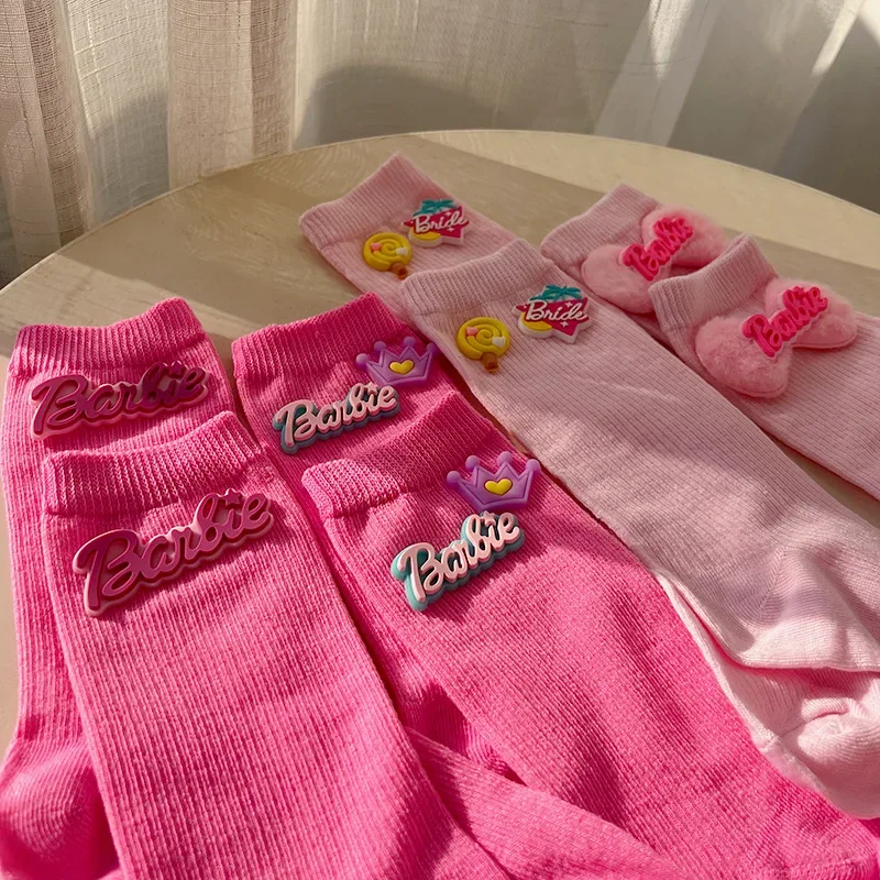 Barbie Cute Cartoon Mid-calf Socks Plush Bow Knitted Stocking Simplicity Fashions High Color Value Artistic Christmas Present
Barbie Cute Cartoon Mid-calf Socks Plush Bow Knitted Stocking Simplicity Fashions High Color Value Artistic Christmas Present