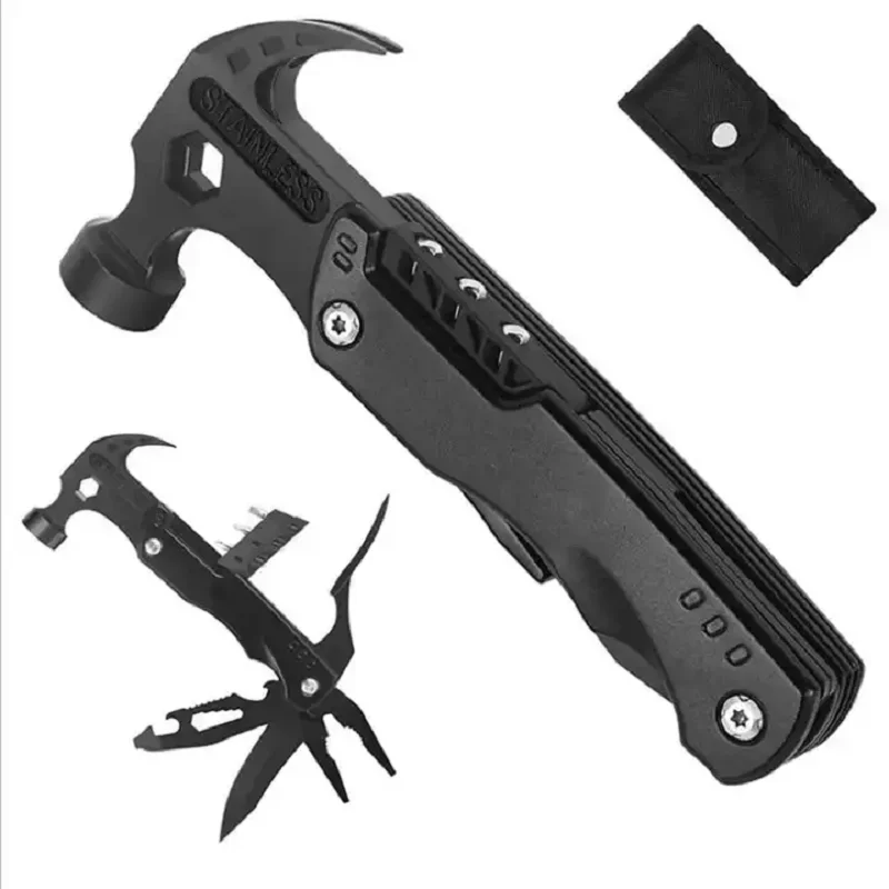 

Multifunctional Pliers Hammer Camping Hunting Hiking Multitool Claw Stainless Steel Pliers Knife Outdoor Hammer Tool Survival