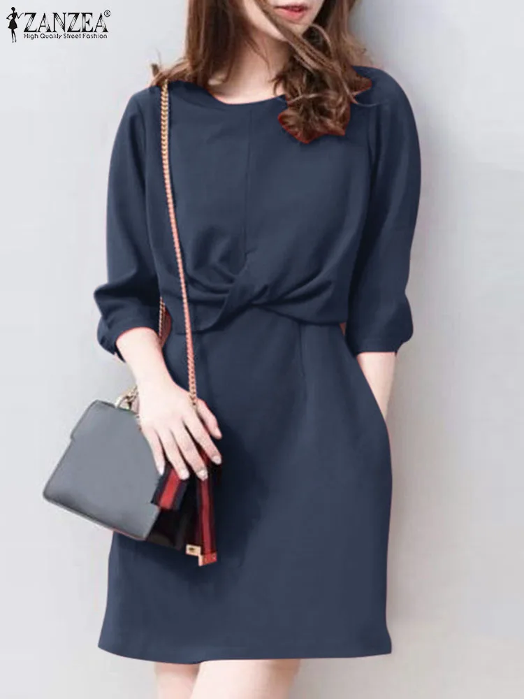 ZANZEA Women Elegant Office Dresses Fashion Summer Dress Half Sleeve O-Neck Knee Length Robe Loose Party Vestidos Work Sundress
ZANZEA Women Elegant Office Dresses Fashion Summer Dress Half Sleeve O-Neck Knee Length Robe Loose Party Vestidos Work Sundress