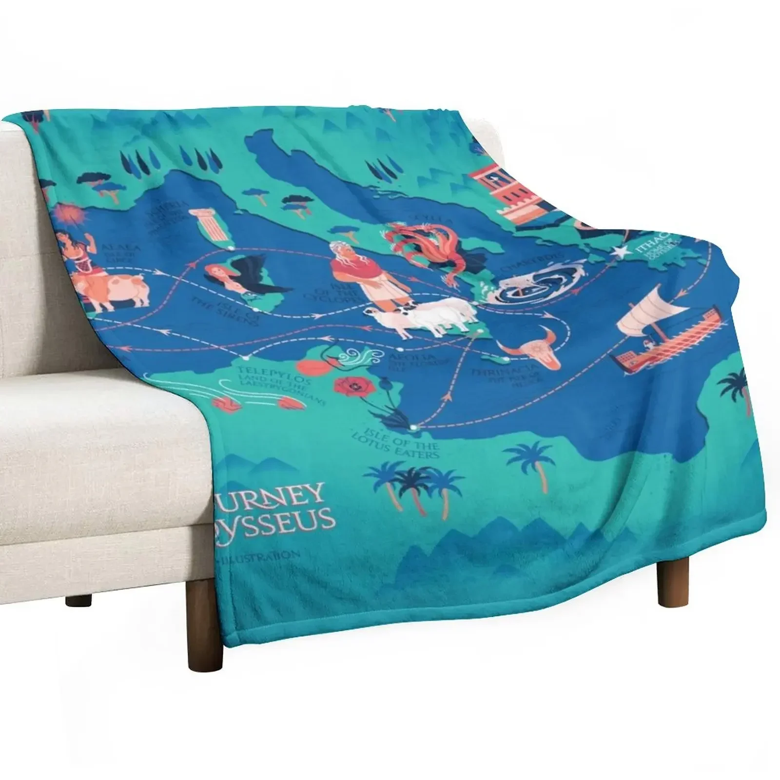 Odyssey Map - The Journey of Odysseus Throw Blanket Fluffy Shaggy Heavy Vintage Blankets
Odyssey Map - The Journey of Odysseus Throw Blanket Fluffy Shaggy Heavy Vintage Blankets