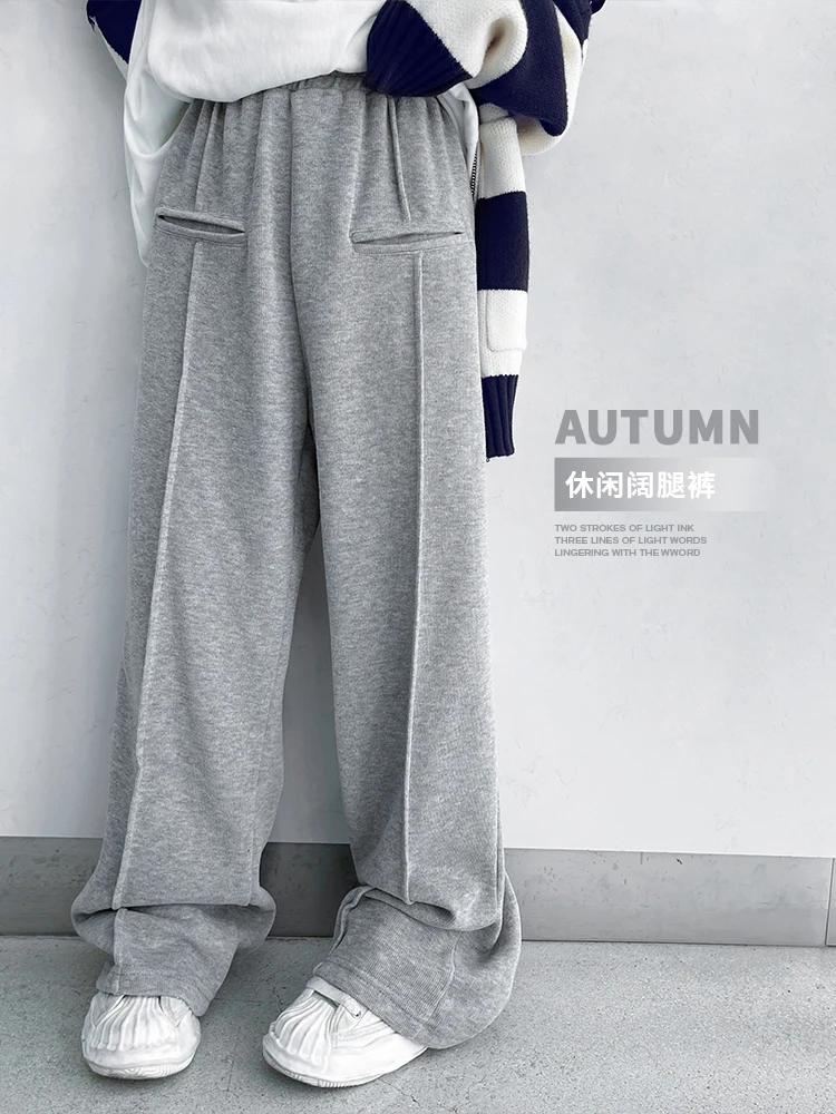 Girls three-dimensional gray wide-leg pants 2022 autumn new fashion simple high-waist loose trousers trend
Girls three-dimensional gray wide-leg pants 2022 autumn new fashion simple high-waist loose trousers trend