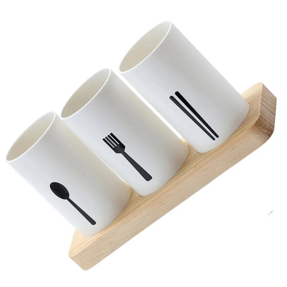 Flatware Organizer with Wood Base Cutlery Utensil Holder Spoons Forks Chopsticks Storage Rack for Kitchen Countertop
Flatware Organizer with Wood Base Cutlery Utensil Holder Spoons Forks Chopsticks Storage Rack for Kitchen Countertop