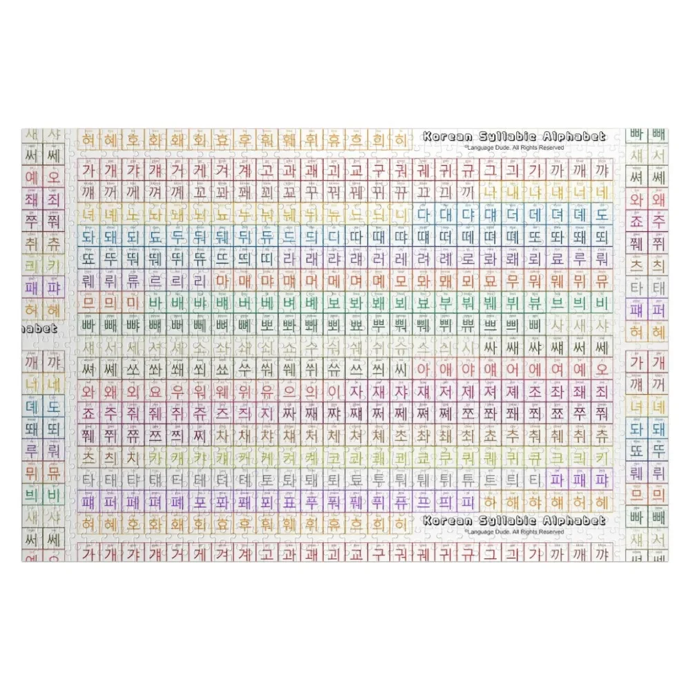 Korean Syllabic Alphabet Horizontal Jigsaw Puzzle Custom Jigsaw Novel Toys For Children 2022 Puzzle
Korean Syllabic Alphabet Horizontal Jigsaw Puzzle Custom Jigsaw Novel Toys For Children 2022 Puzzle