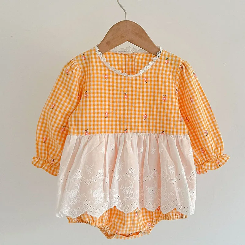 Toddler Baby Girls Bodysuits Lattice Printing Splicing Cotton Newborn Baby Girls Jumpsuit Spring Autumn Baby Girls Clothes
Toddler Baby Girls Bodysuits Lattice Printing Splicing Cotton Newborn Baby Girls Jumpsuit Spring Autumn Baby Girls Clothes