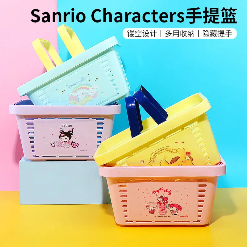 Kawaii Sanrio Kitty Kuromi My Melody Cinnamoroll Tote Basket Sundries Storage Basket Gorgeous Shopping Basket Toys for Girls
Kawaii Sanrio Kitty Kuromi My Melody Cinnamoroll Tote Basket Sundries Storage Basket Gorgeous Shopping Basket Toys for Girls
