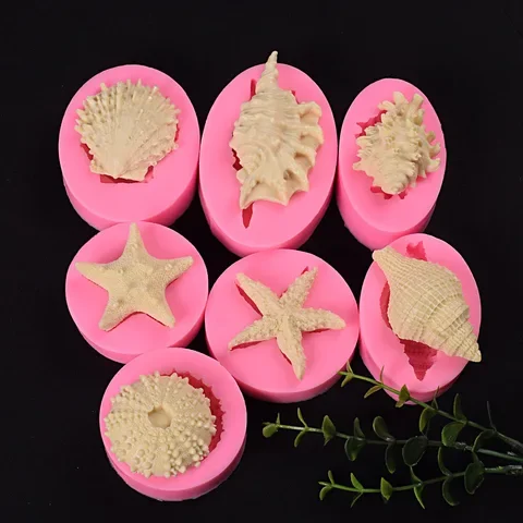 

Sugar Craft Sea Shell Silicone Cake Molds Fondant Cake Decorating Tools Chocolate Candy Soap Clay Moulds