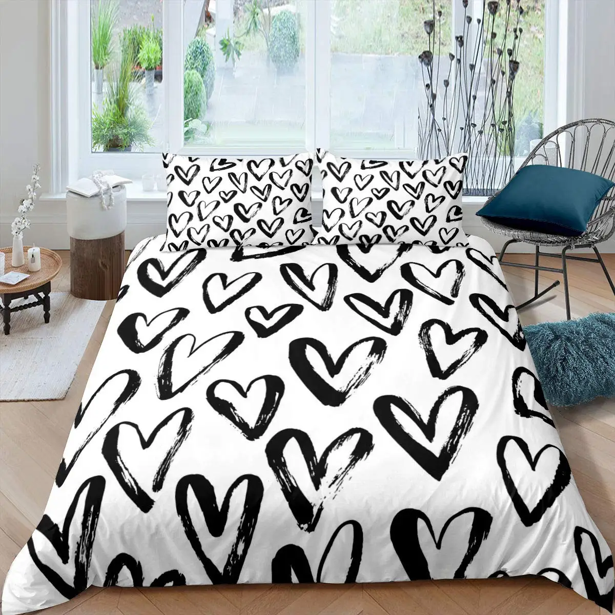 Love Duvet Cover Set Queen,Heart Shaped Bedding Sets Love Heart Comforter Cover,girls Boys White and Black Quilt Cover Full Size
Love Duvet Cover Set Queen,Heart Shaped Bedding Sets Love Heart Comforter Cover,girls Boys White and Black Quilt Cover Full Size