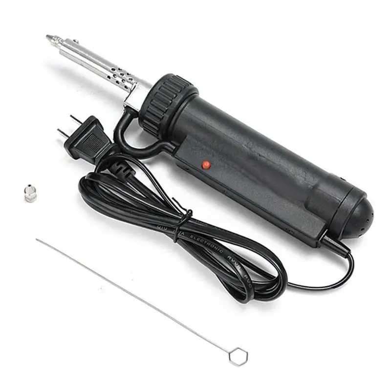 

Automatic electric tin sucker suction pump iron gun soldering chip repair tool to send suction nozzle EU plug 220V 30W