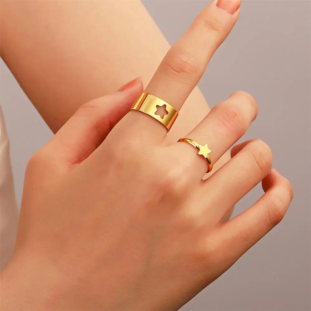 Couple Ring Set Butterfly Star Rings Party Women Men Lover Friendship Engagement Wedding Band Open Ring 2022 Trend Jewelry Gift Couple Ring Set Butterfly Star Rings Party Women Men Lover Friendship Engagement Wedding Band Open Ring 2022 Trend Jewelry Gift