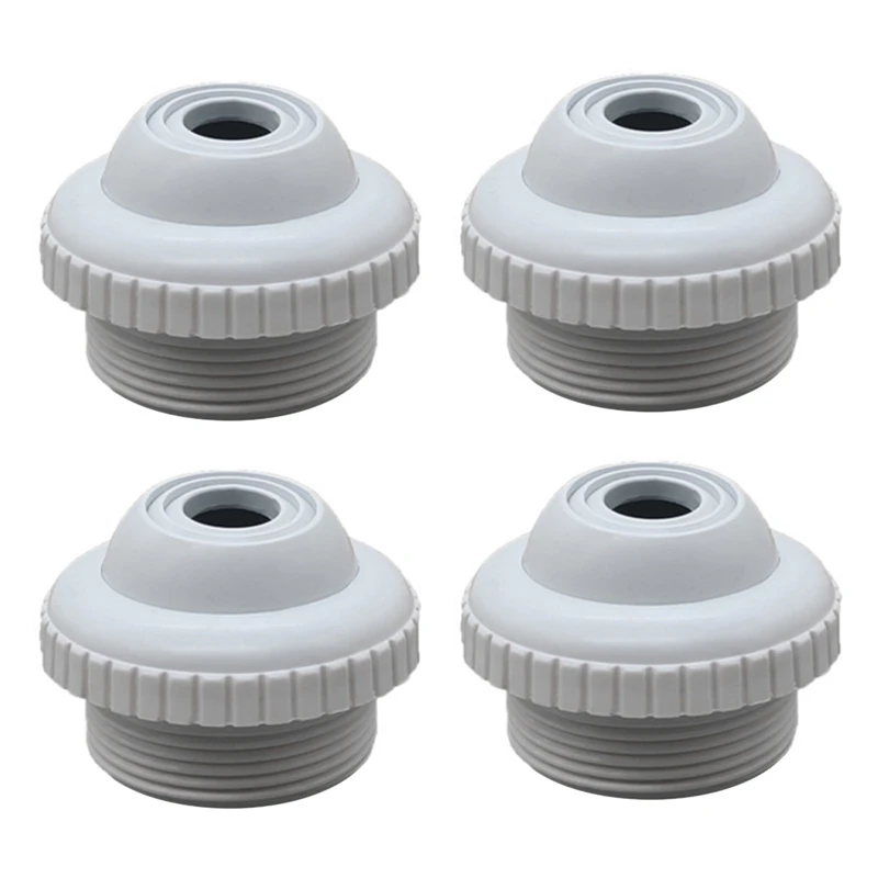 

4X Swimming Pool Spa Return Jet Fitting Massage Nozzle Inlet Outlet Tub Nozzle With Adjustable Jet Eyeball Pool Tool