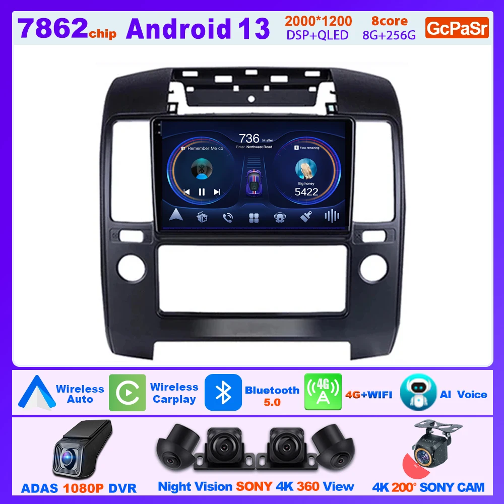 Car Radio Android For NISSAN NAVARA 3 D40 2004-2010 Multimedia Player GPS Navigation No 2din DVD Bluetooth 5G Wifi USB Display
Car Radio Android For NISSAN NAVARA 3 D40 2004-2010 Multimedia Player GPS Navigation No 2din DVD Bluetooth 5G Wifi USB Display