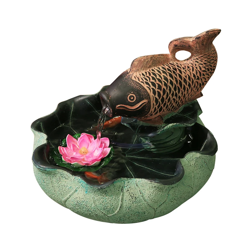 Lotus Fish Tank Humidifier Lucky Fengshui Wheel Water Fountain Office Desk Surface Panel Water Landscape Decoration
Lotus Fish Tank Humidifier Lucky Fengshui Wheel Water Fountain Office Desk Surface Panel Water Landscape Decoration