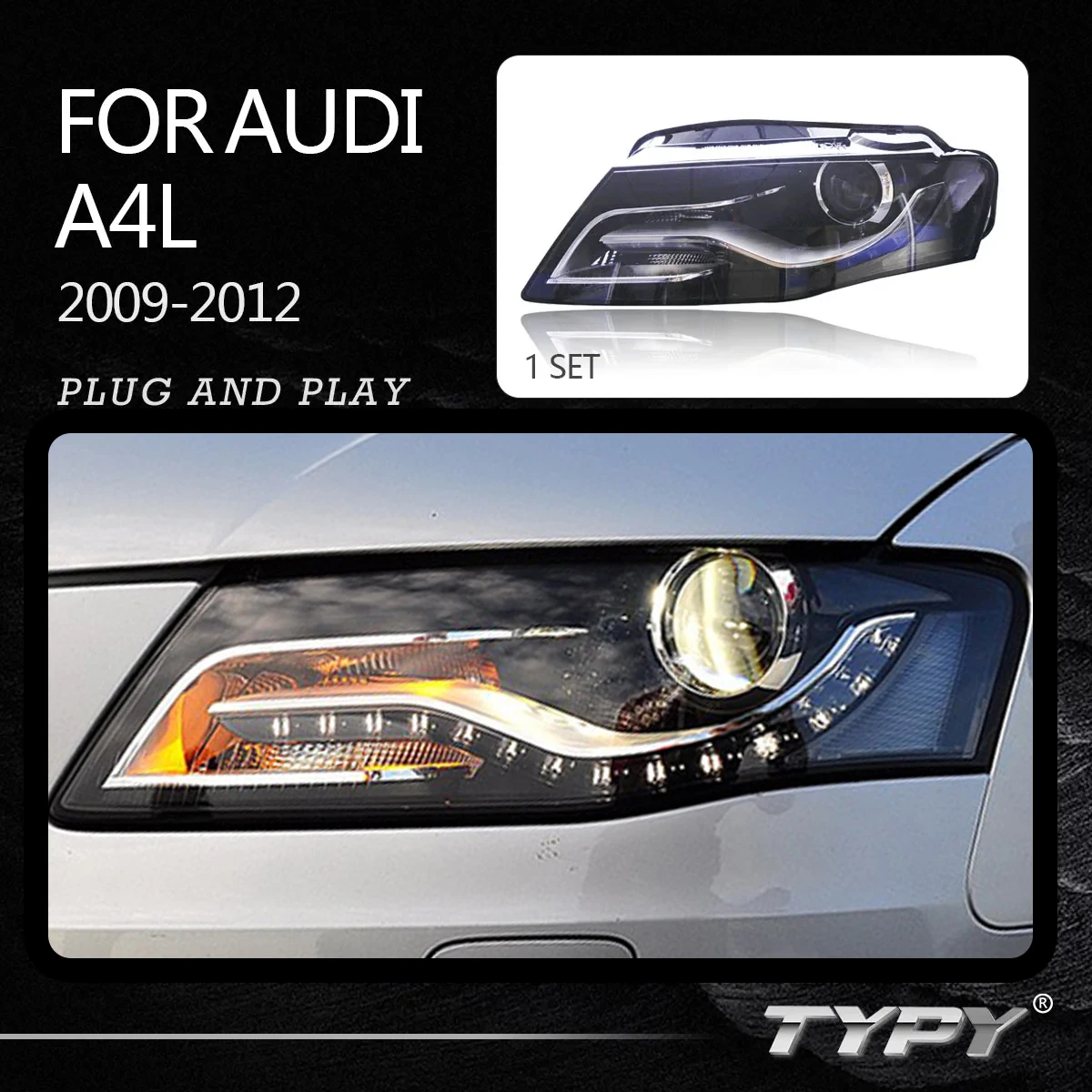 Car Headlamp Headlights Modified Xenon Head Lamp Head Light LED DRL Daytime Running Lights For AUDI A4L 2009-2012
Car Headlamp Headlights Modified Xenon Head Lamp Head Light LED DRL Daytime Running Lights For AUDI A4L 2009-2012
