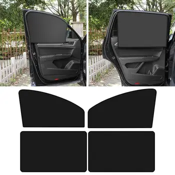 Proteja seu carro do sol com esta cortina magnética para janelas laterais 13 Car Side Window Sunshades Blackout Heat Insulation Strong Magnets Sun Protection Curtain Window Film Modeling Accessories
