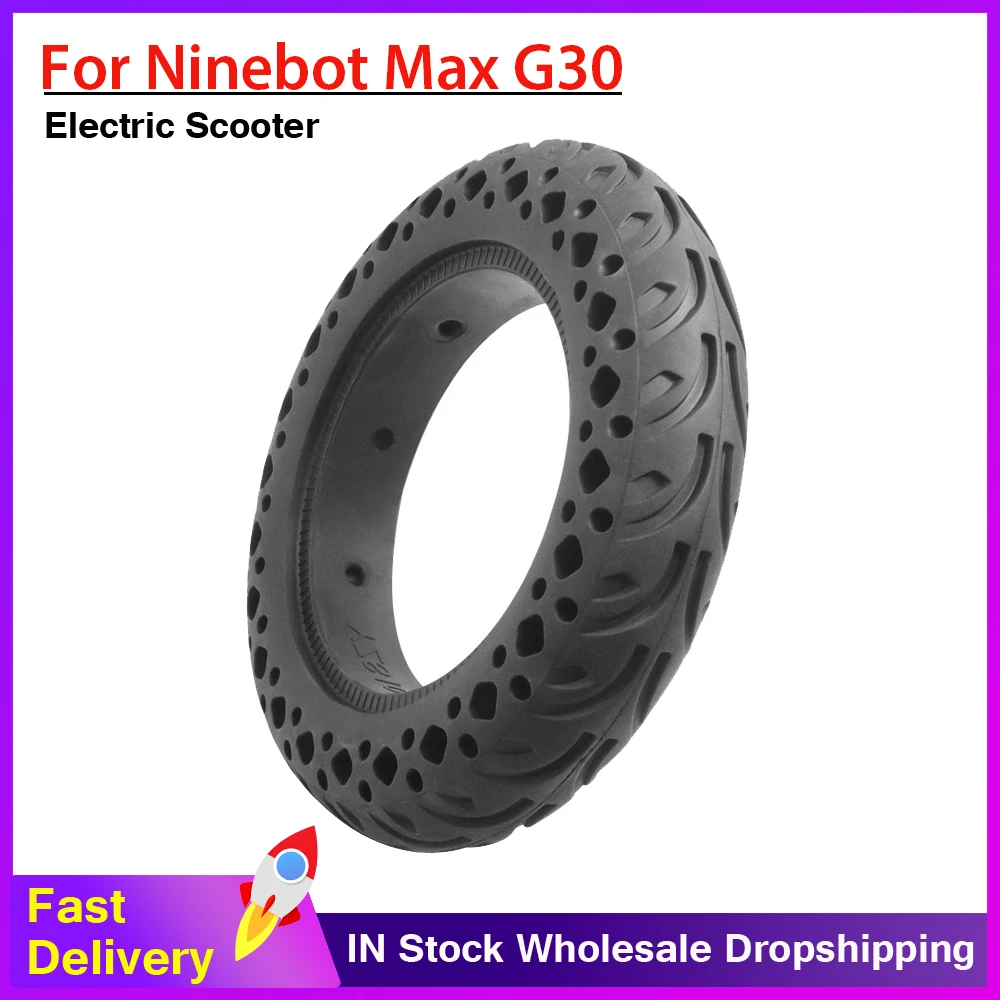 

10-дюймовые откидные сотовые прочные шины 10x2,5 для Ninebot Max G30, складные взрывозащищенные резиновые шины для электрического скутера
