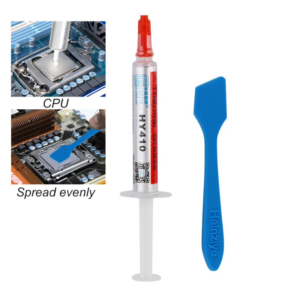 

HY410 2G Extreme High Performance Thermal Grease Paste CPU HeatSink Processor GPU Cooling Paste Computer Cooling Fan Device
