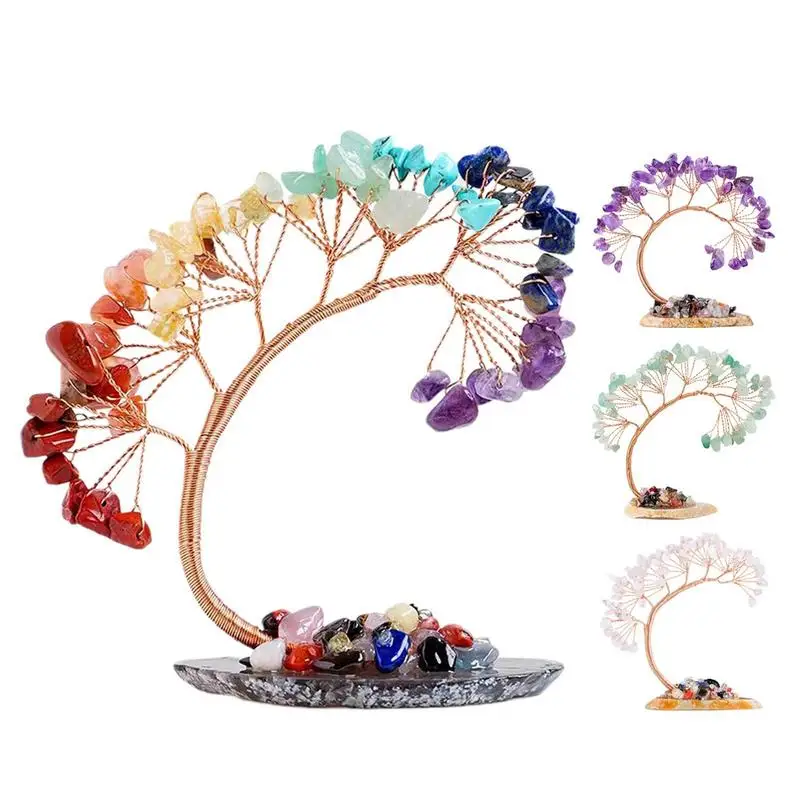 Mini Crystal Tree Positive Energy Feng Shui Colourful Crystal Tree Copper Wire Wrapped For Christmas Gift Home bonsai Decoration
Mini Crystal Tree Positive Energy Feng Shui Colourful Crystal Tree Copper Wire Wrapped For Christmas Gift Home bonsai Decoration