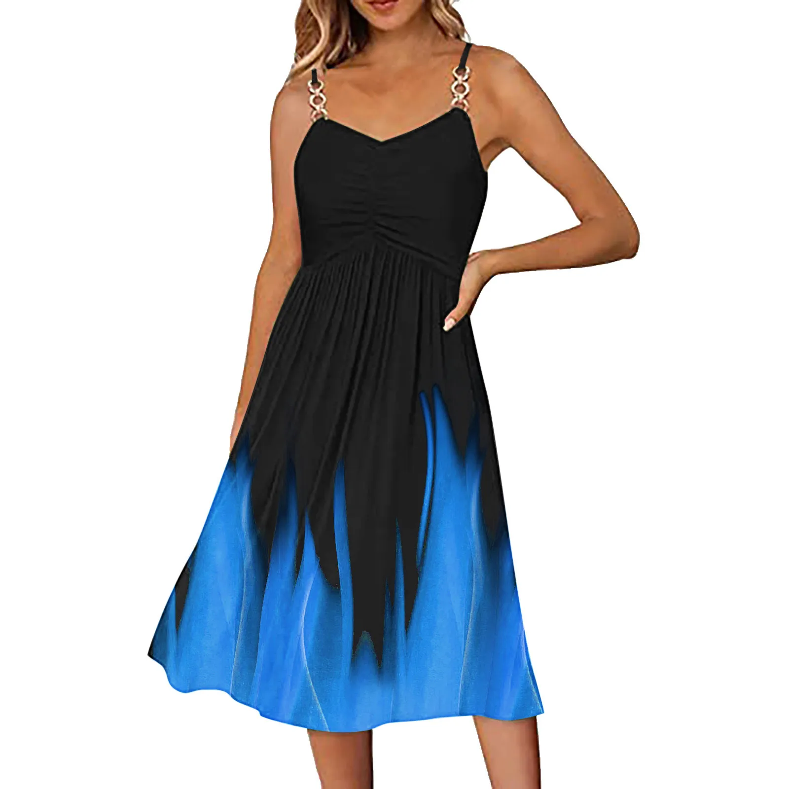 Summer Casual Dress Women 2023 Fashion Print Sleeveless V Neck Spaghetti Strap A Line Dress Beach Outfits Elegant Party Sundress
Summer Casual Dress Women 2023 Fashion Print Sleeveless V Neck Spaghetti Strap A Line Dress Beach Outfits Elegant Party Sundress