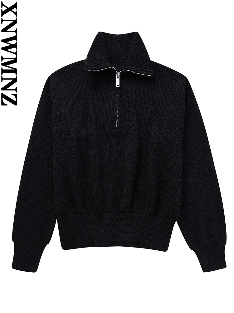 XNWMNZ Women's Fashion 2023 Autumn/Winter Zipper Knitted Sweater Women High Neck Long Sleeve Versatile Female Pullover
XNWMNZ Women's Fashion 2023 Autumn/Winter Zipper Knitted Sweater Women High Neck Long Sleeve Versatile Female Pullover
