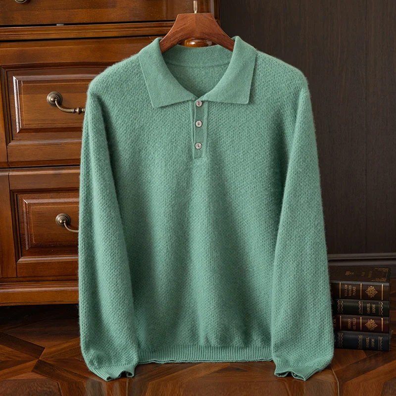 Smpevrg Cashmere Sweater Autumn Winter Men Sweater Business Casual Jumper Pullover Male Long Sleeve Turn-Down Collar Knitted Top
Smpevrg Cashmere Sweater Autumn Winter Men Sweater Business Casual Jumper Pullover Male Long Sleeve Turn-Down Collar Knitted Top