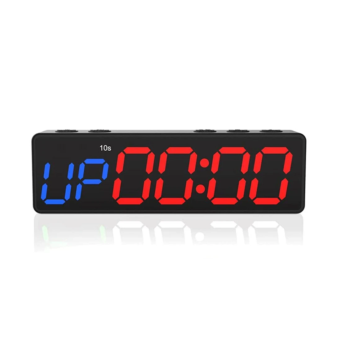 

Workout Clock with Battery, Portable Mini Gym Timer with Built-in Magnet for Home Gym, Programmable Countdown/Up Timer