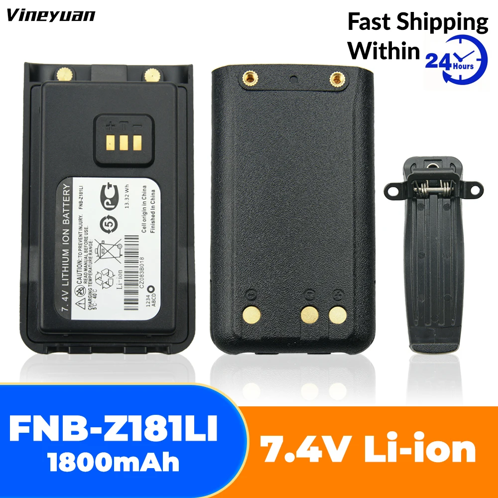 1800mAh Li-Ion Replacement Battery Extender For Vertex EVX-C31, EVX-C34,VZ-30, VZ-30-D0-5, VZ-30-G6-4 Walkie Talkie FNB-Z18LI
1800mAh Li-Ion Replacement Battery Extender For Vertex EVX-C31, EVX-C34,VZ-30, VZ-30-D0-5, VZ-30-G6-4 Walkie Talkie FNB-Z18LI